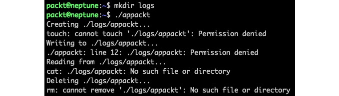 appackt acting outside security boundaries